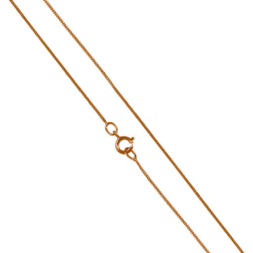 Chaîne gourmette en or rose 9 carats taille diamant