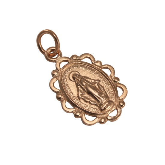 Médaille miraculeuse en or rose 9 carats