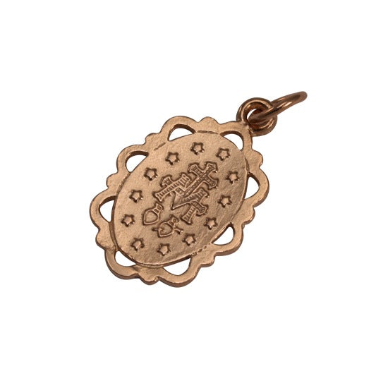 Médaille miraculeuse en or rose 9 carats