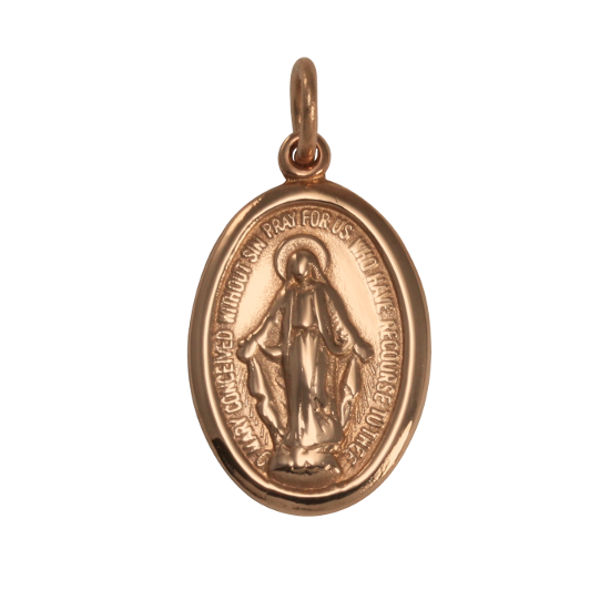Médaille miraculeuse en or rose 9 carats