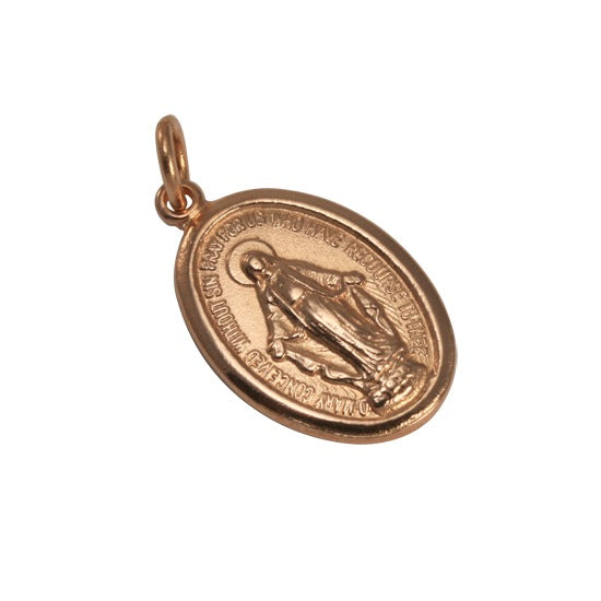 Médaille miraculeuse en or rose 9 carats