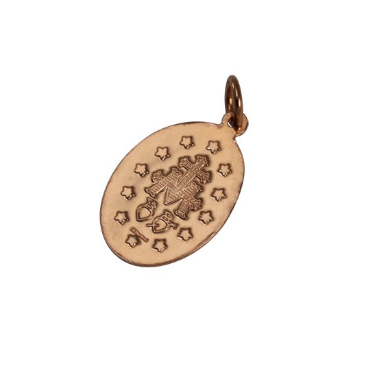 Médaille miraculeuse en or rose 9 carats