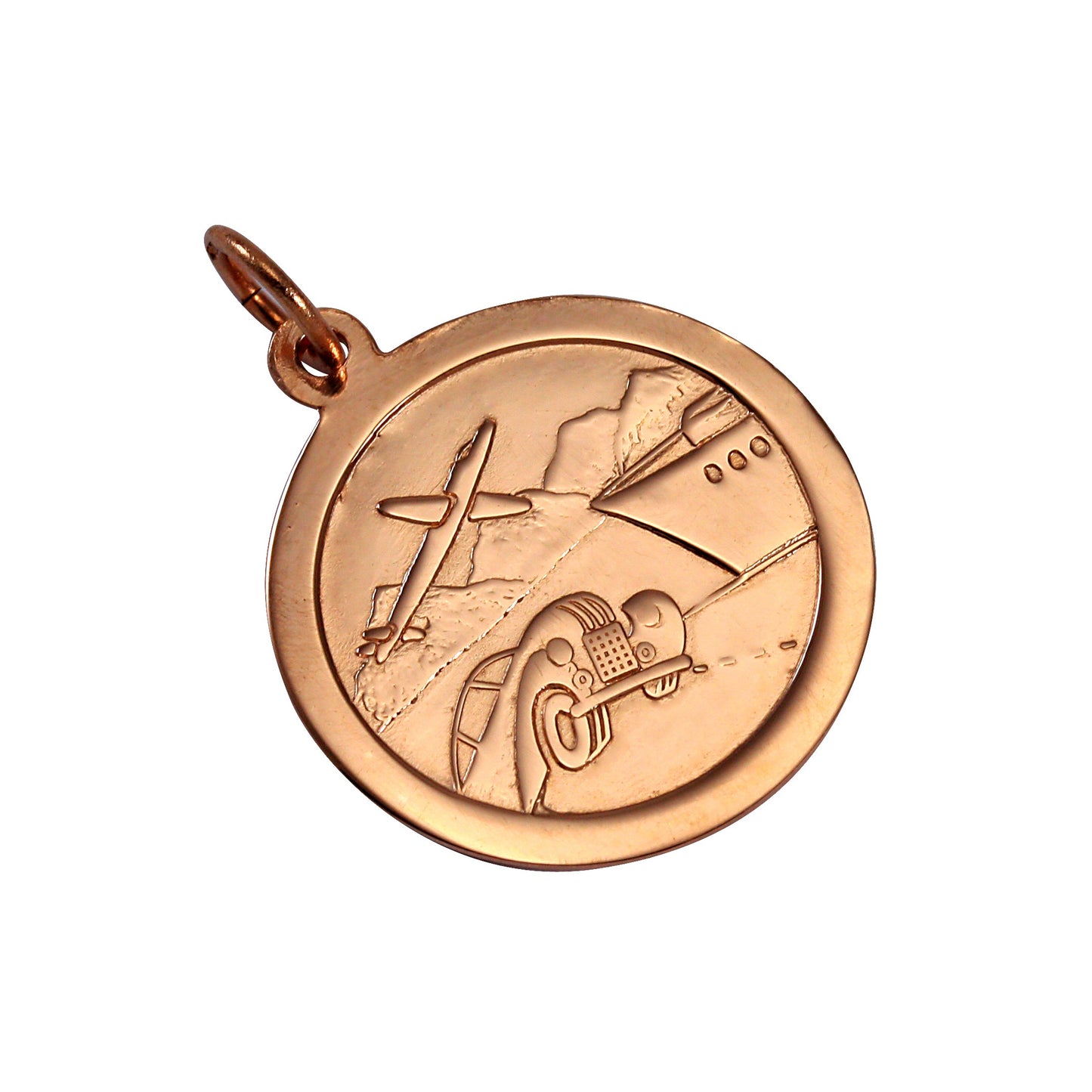 Pendentif Saint Christophe en or rose 9 carats