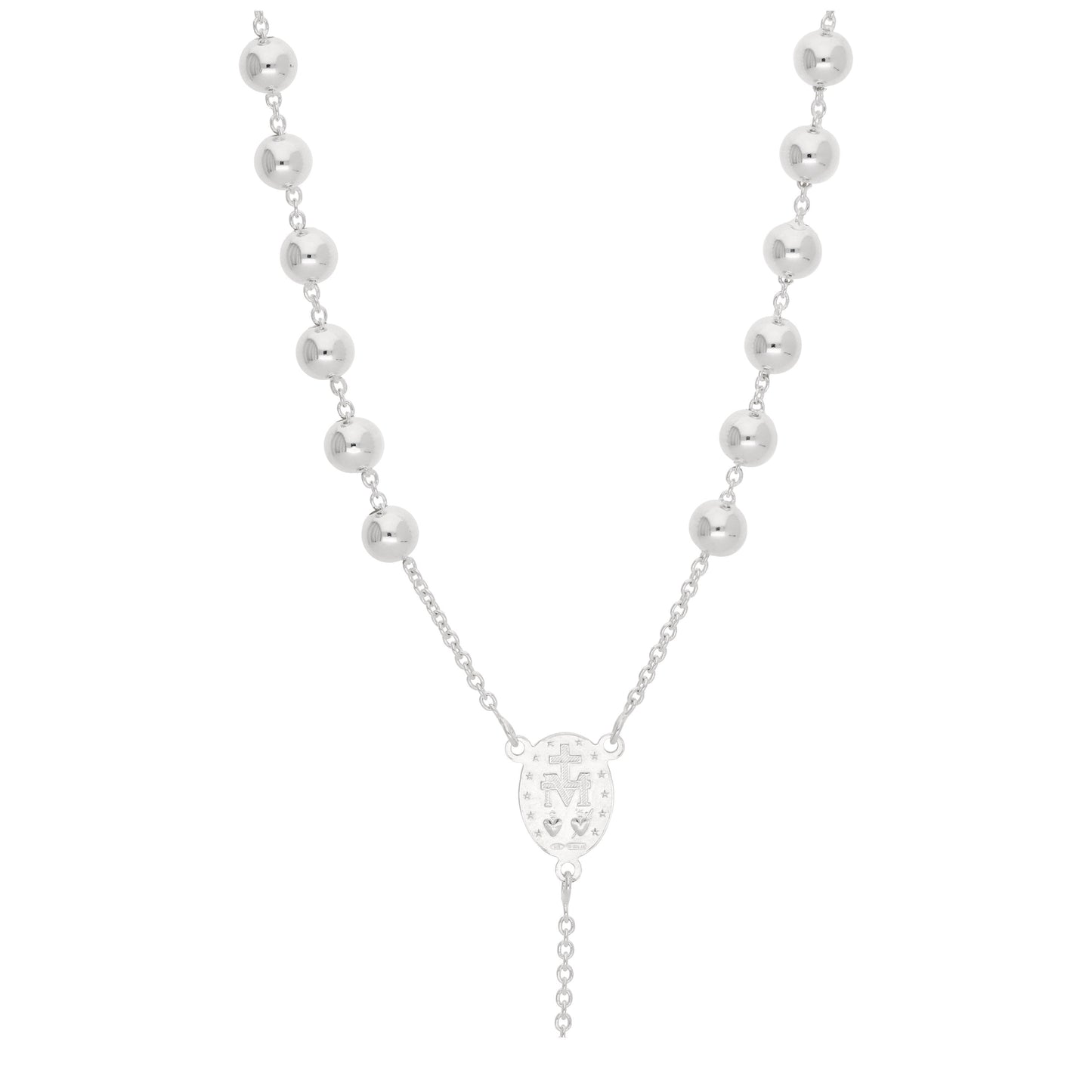 Collier chapelet en argent sterling massif