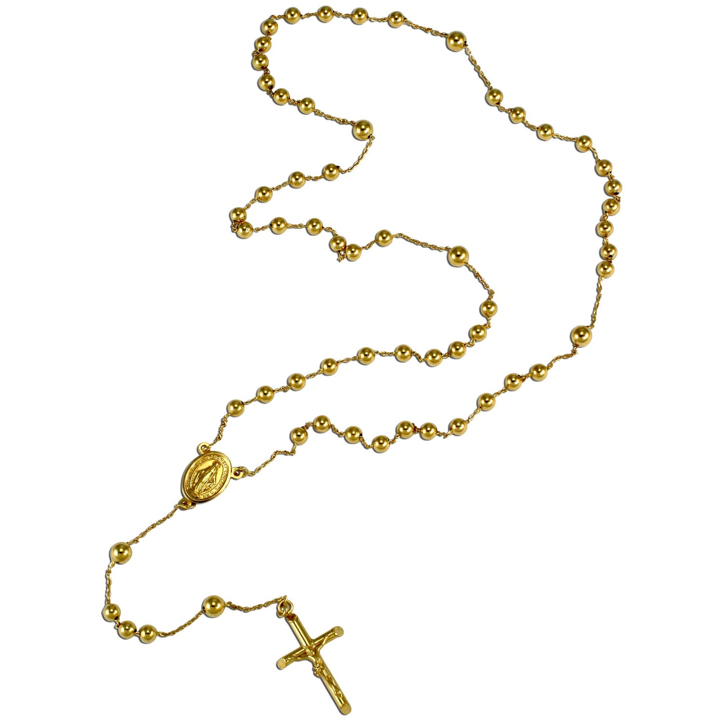 Collier chapelet en or jaune 9 carats