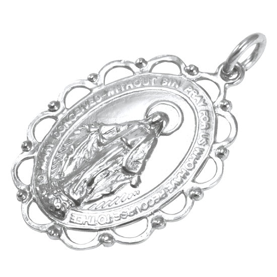 Médaille miraculeuse en argent sterling