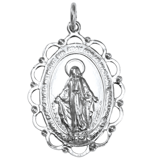 Médaille miraculeuse en argent sterling