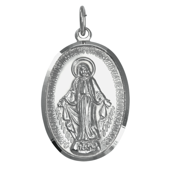 Médaille miraculeuse en argent sterling