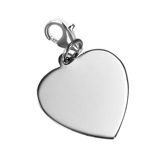 Grand clip en forme de cœur gravable