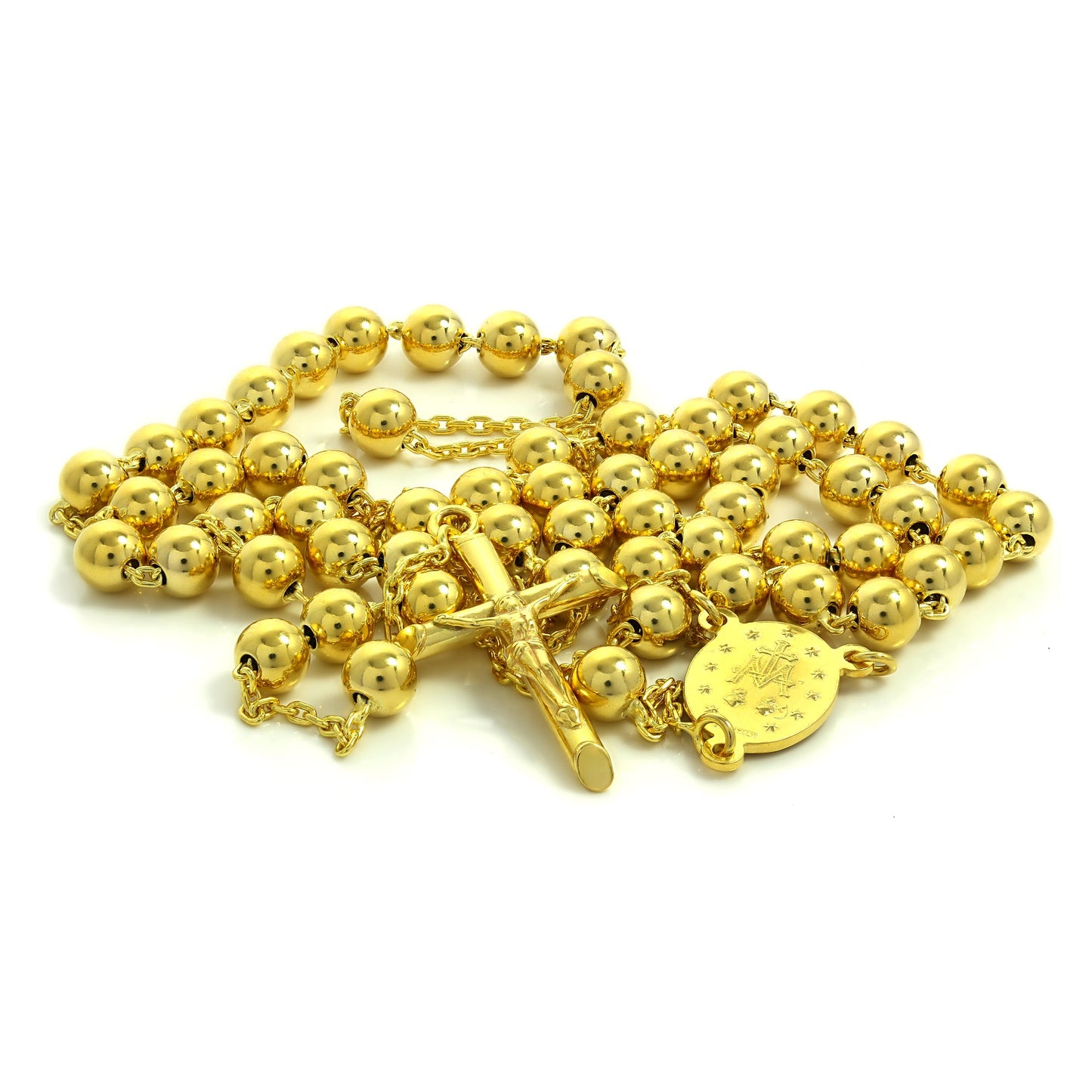 Collier chapelet lourd en or 9 carats