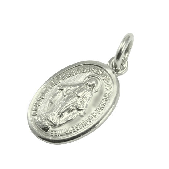 Pendentif Sainte Marie en or blanc 9 carats