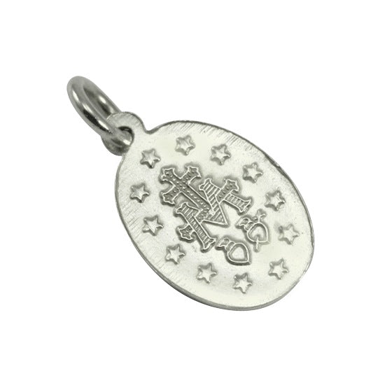 Pendentif Sainte Marie en or blanc 9 carats