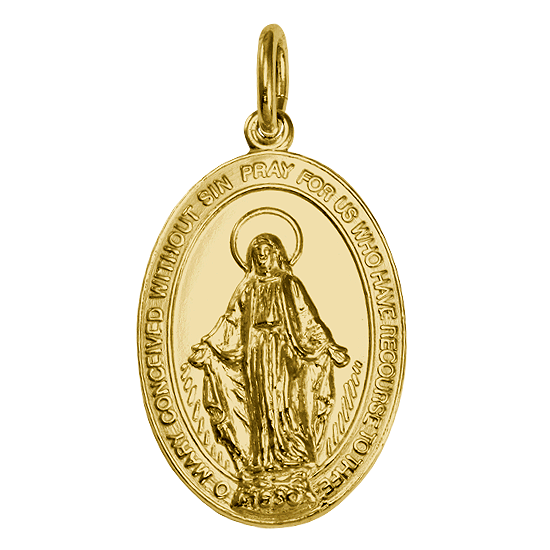 Médaille miraculeuse en or 9 carats