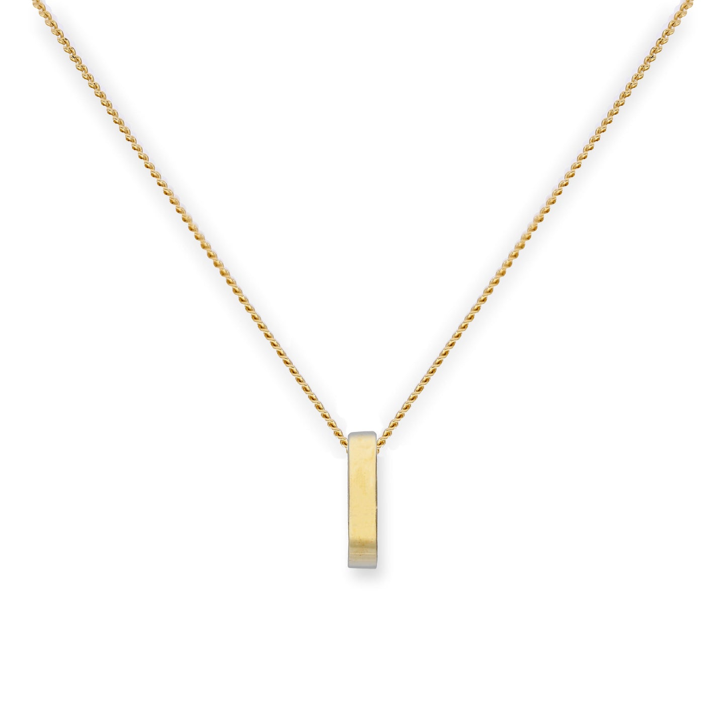 Collier pendentif cercle Karma en or 9 carats, 40 à 50 cm