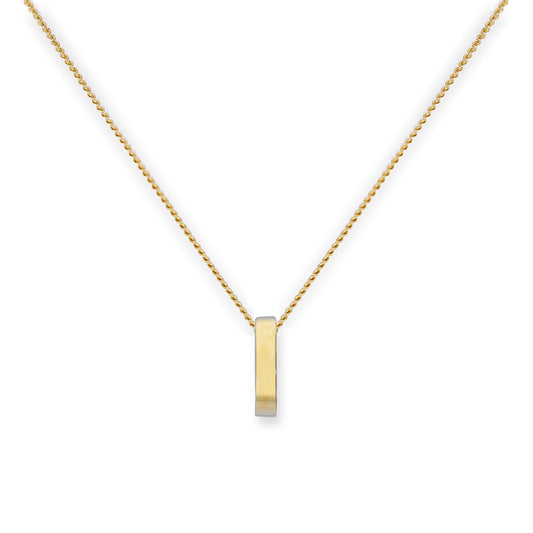 Collier pendentif cercle Karma en or 9 carats, 40 à 50 cm