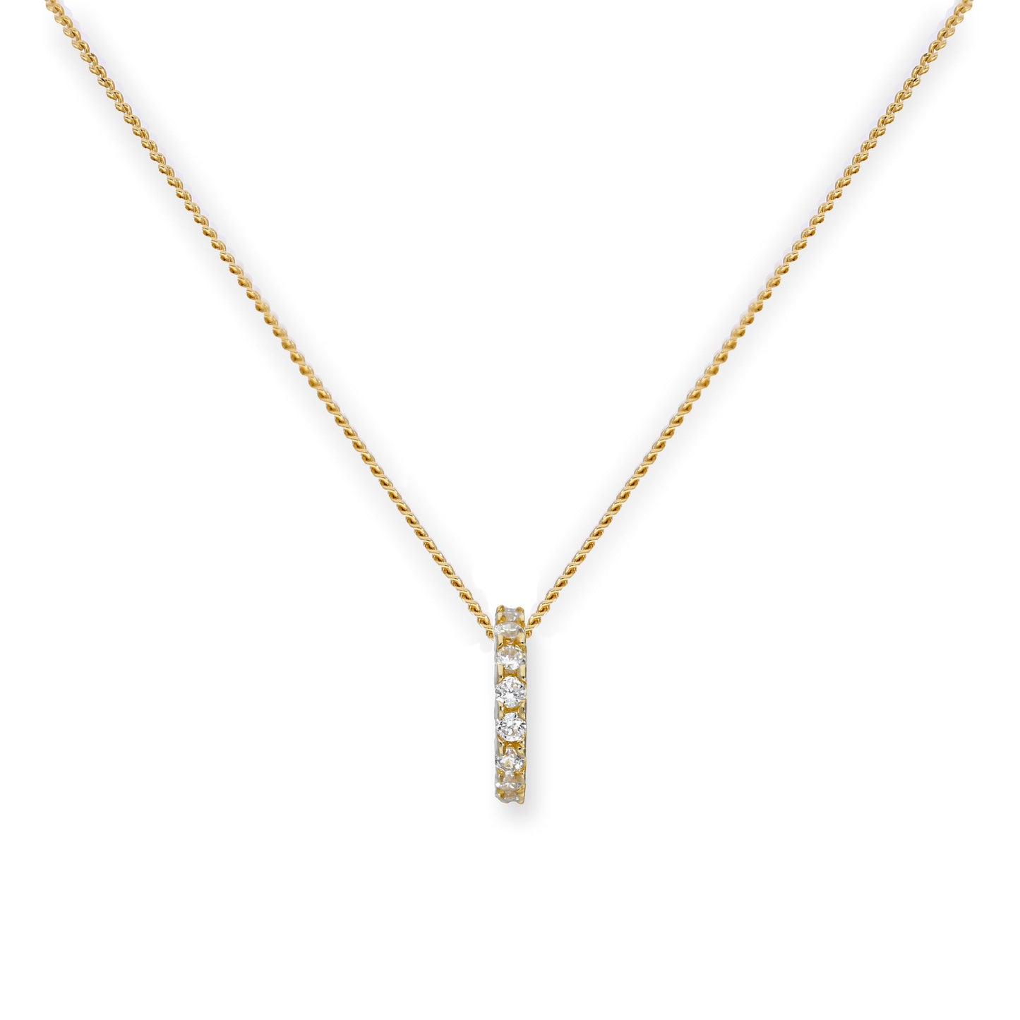 Collier avec pendentif en forme de roue en or 9 carats et cristal CZ transparent, 40 à 50 cm