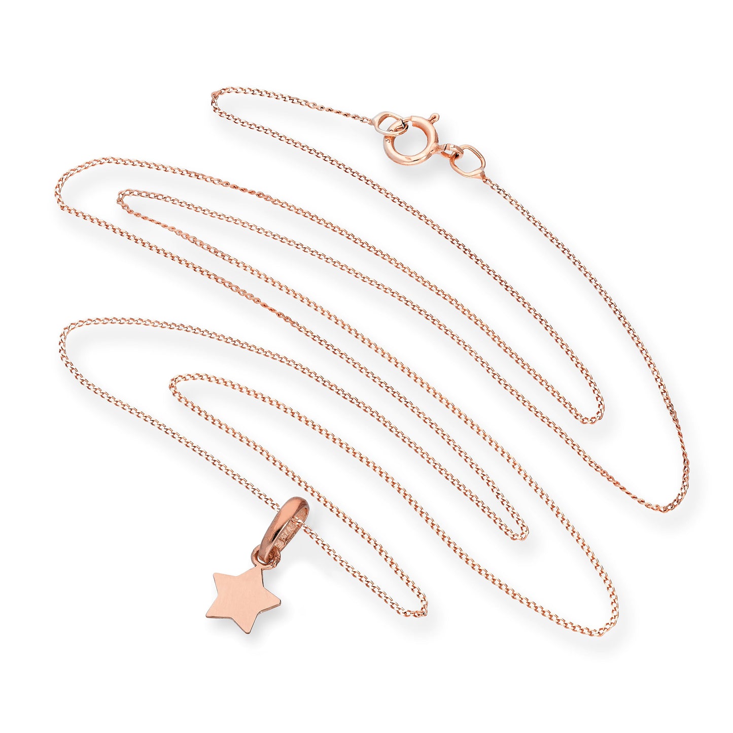Collier avec pendentif étoile en or rose 9 carats