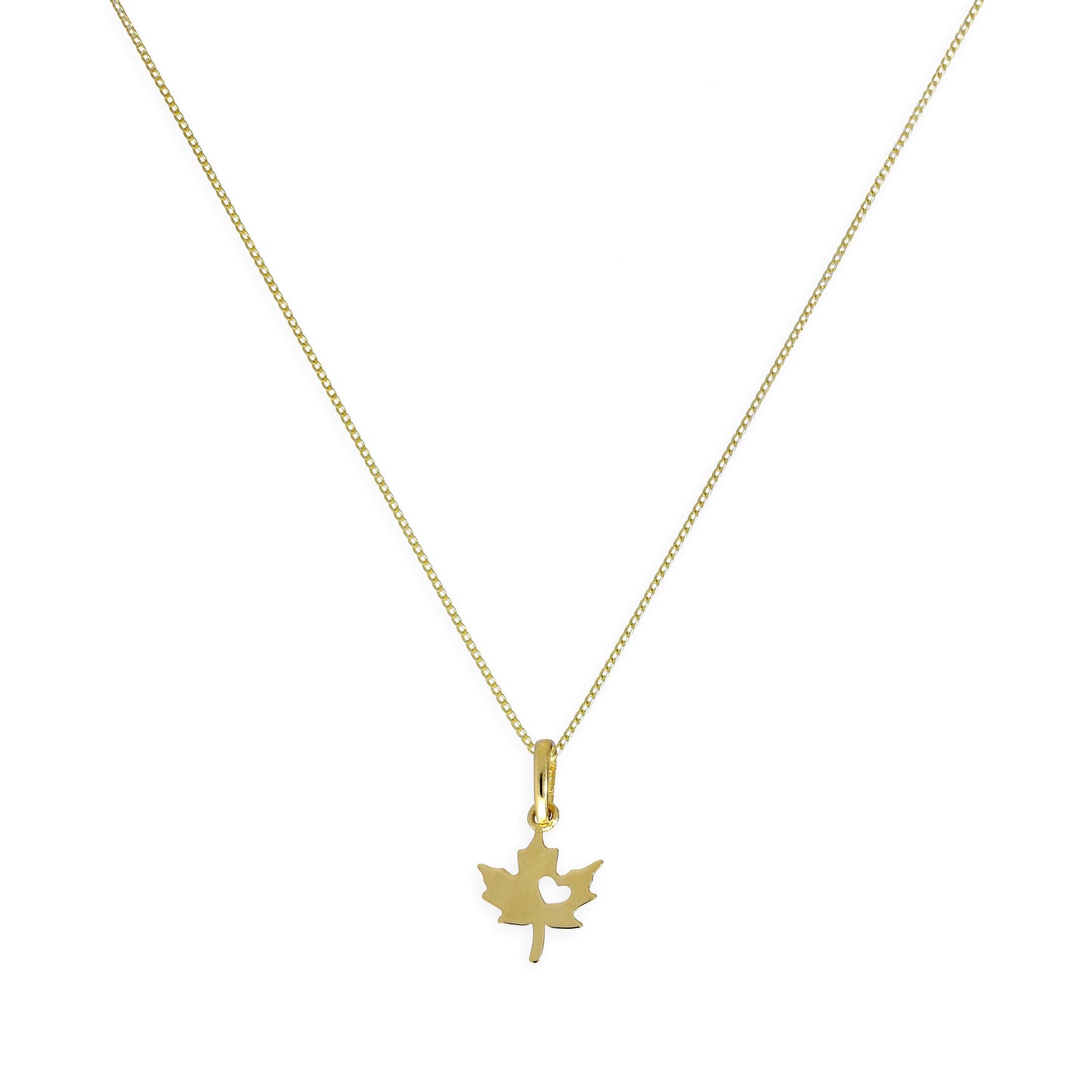 Collier avec pendentif en forme de cœur découpé en feuille d'or 9 carats, 40 à 50 cm