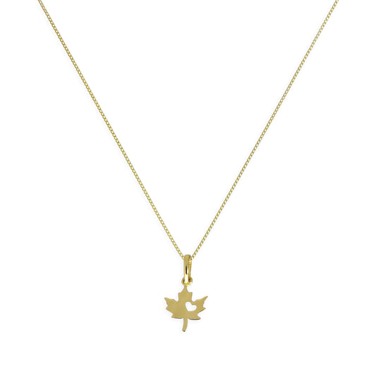 Collier avec pendentif en forme de cœur découpé en feuille d'or 9 carats, 40 à 50 cm