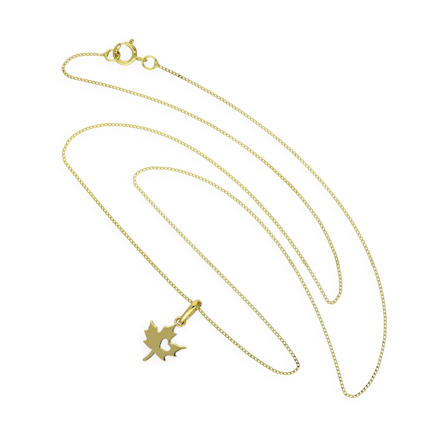 Collier avec pendentif en forme de cœur découpé en feuille d'or 9 carats, 40 à 50 cm