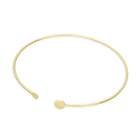 Bracelet ovale gravable en or 9 carats