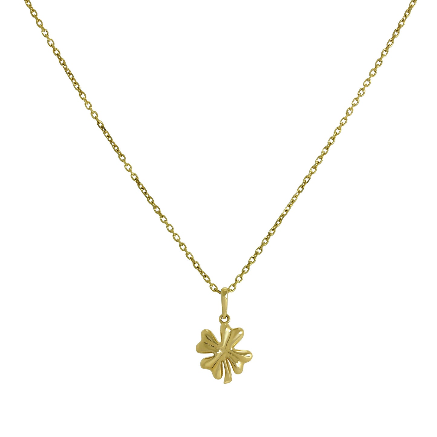 Collier avec pendentif trèfle à quatre feuilles en or 9 carats, 40 à 50 cm