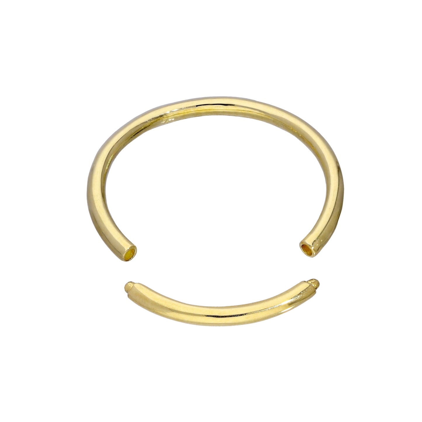 Bague segmentée en or 9 carats, calibre 17, bijou de corps