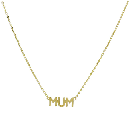Pendentif maman en or 9 carats avec chaîne de 40 cm