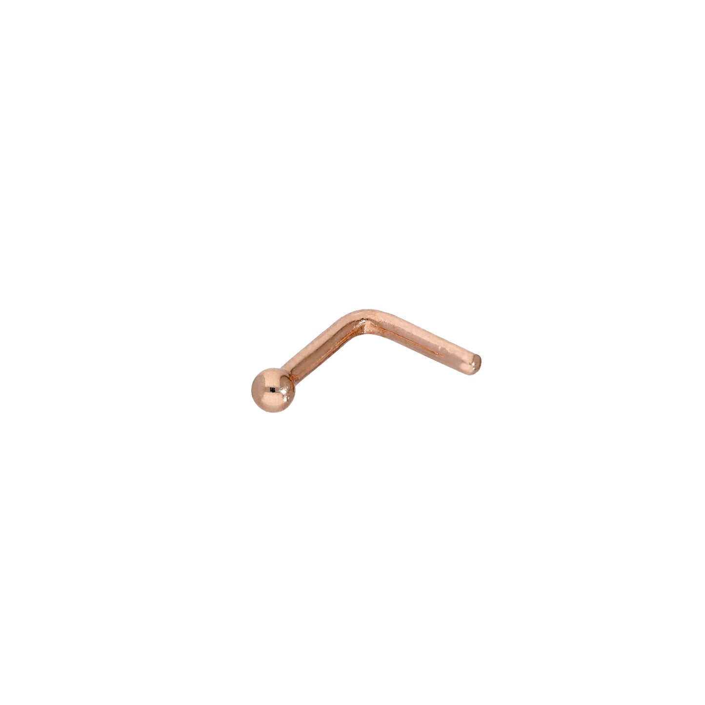 Piercing de nez en or rose 9 carats, calibre 20
