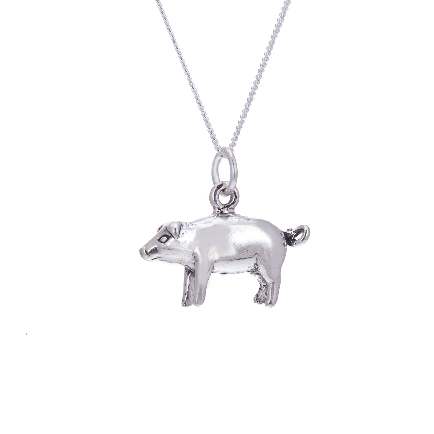 Collier cochon en argent sterling