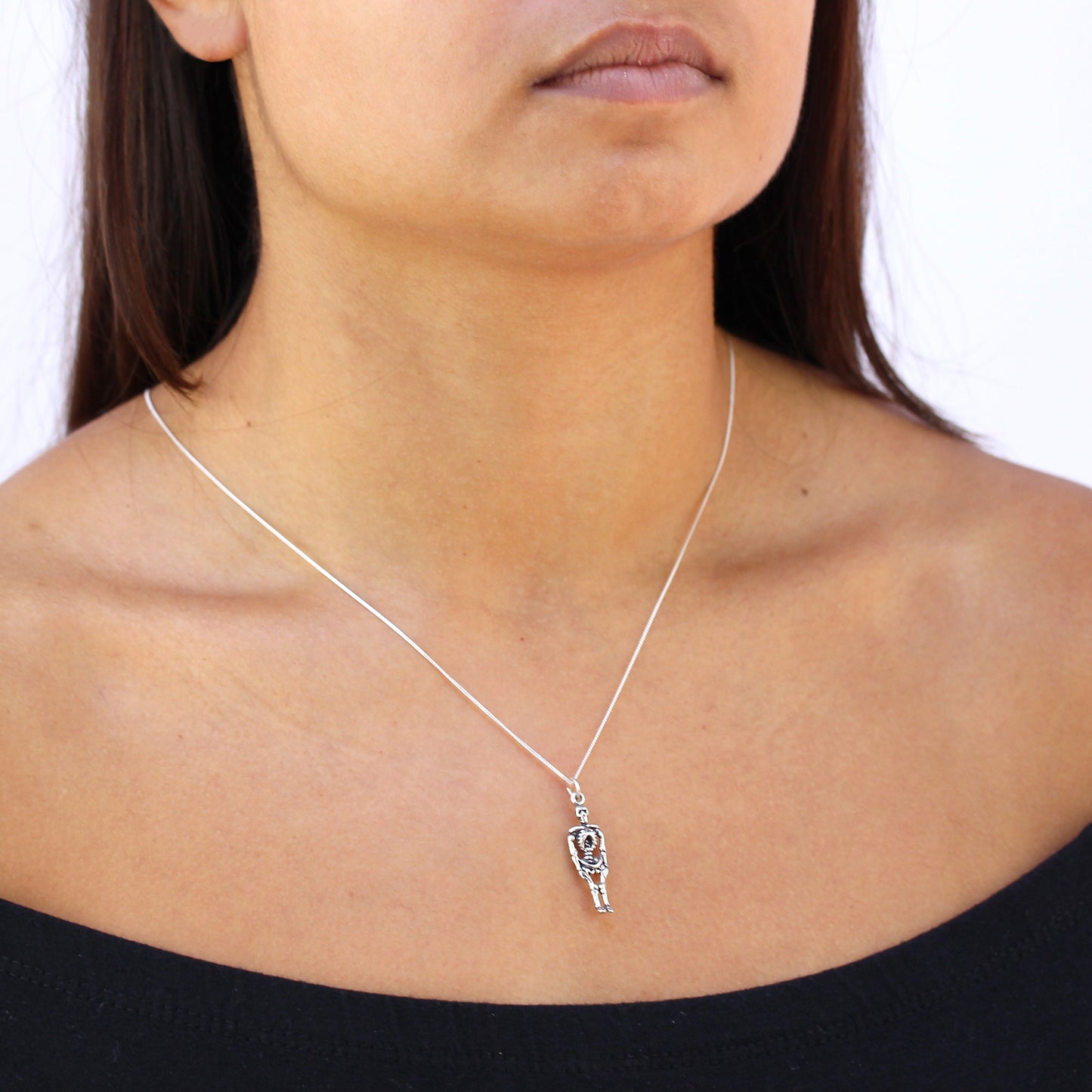 Collier squelette en argent sterling