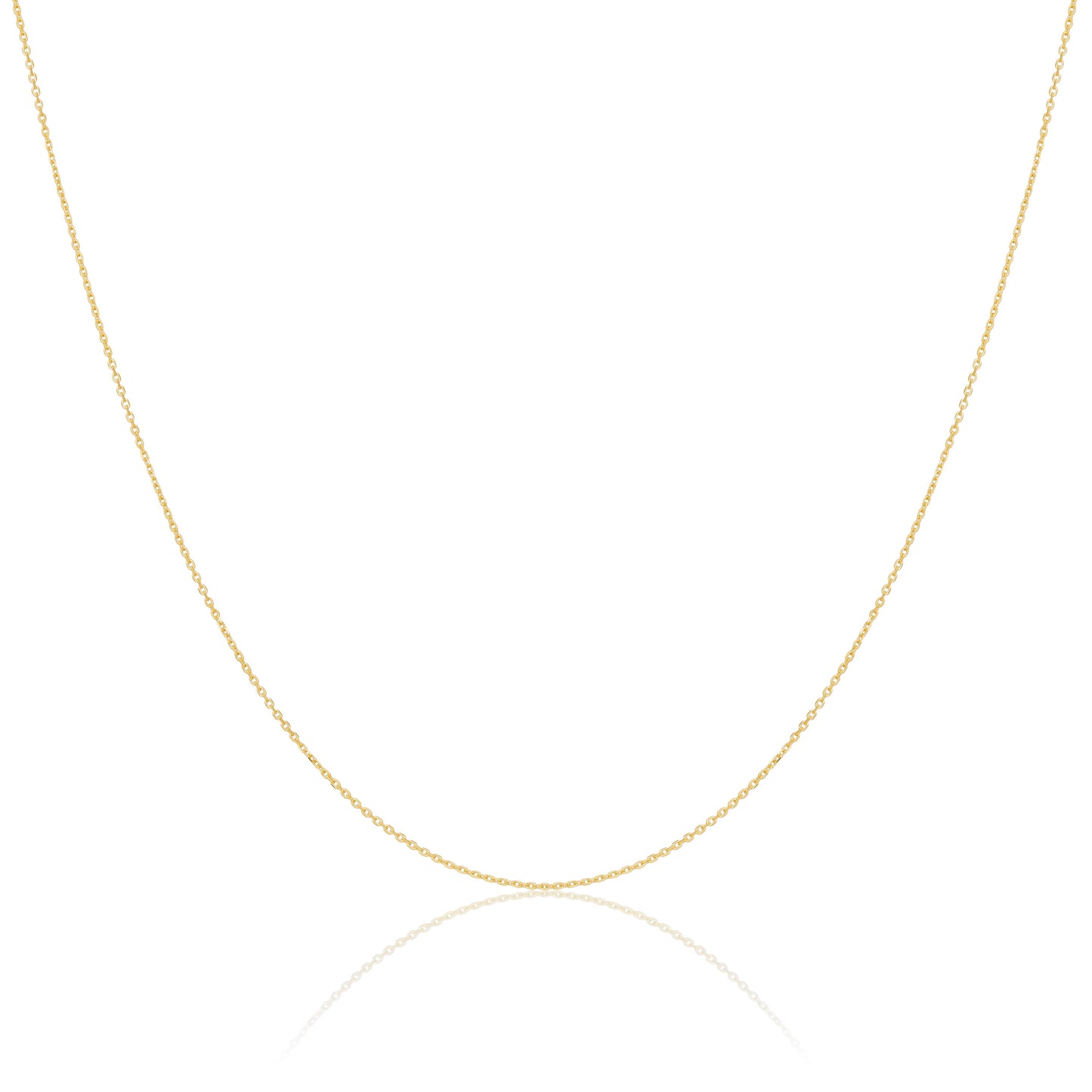 Chaîne à facettes en or 9 carats de 40 à 55 cm