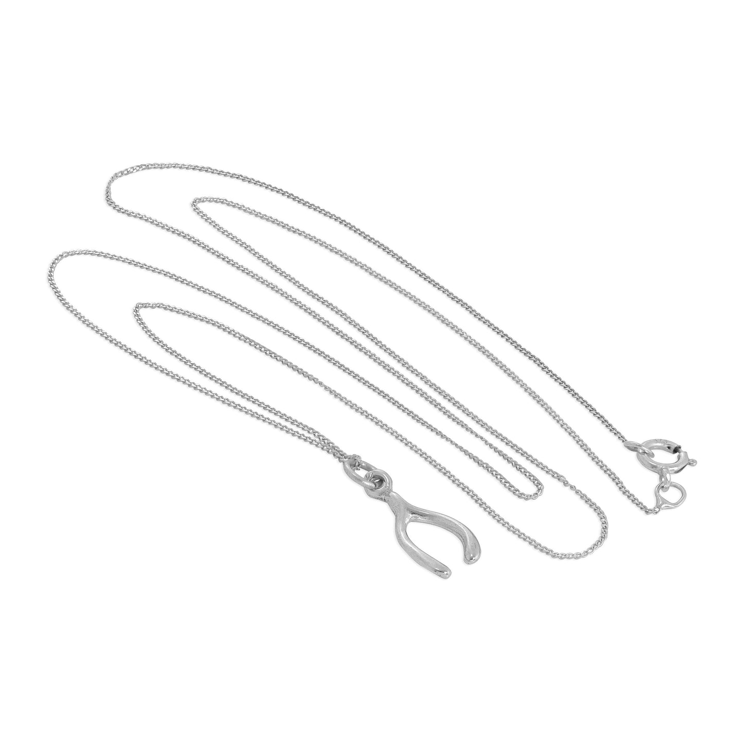 Collier en or blanc 9 carats avec chaîne de 45 cm