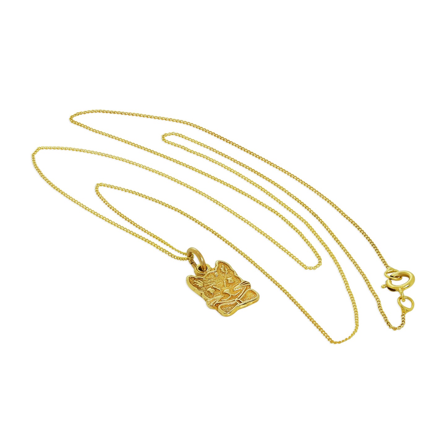 Collier chat en or 9 carats - Chaîne de 45 cm