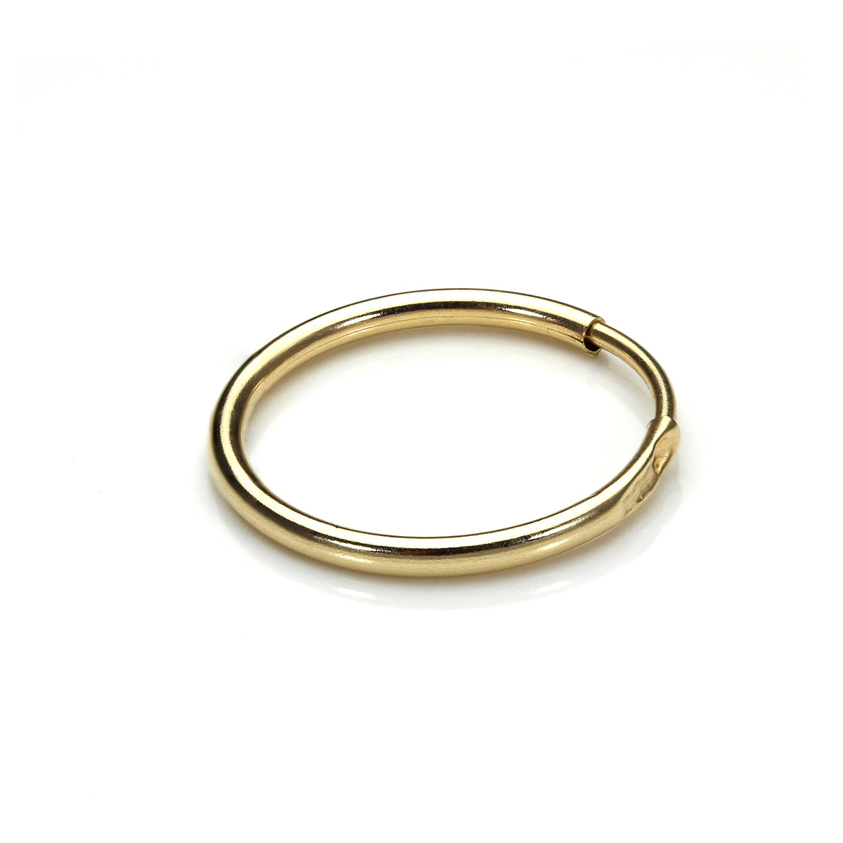 Boucle d'oreille simple créole pour homme en or jaune 9 carats de 13 mm