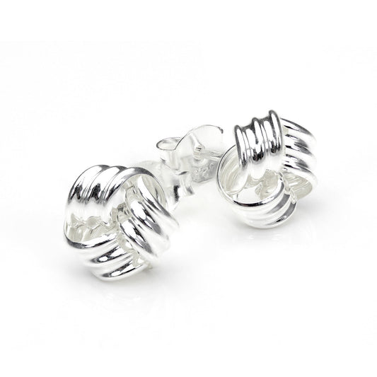 Boucles d'oreilles à tige en argent sterling 8 mm à 3 brins