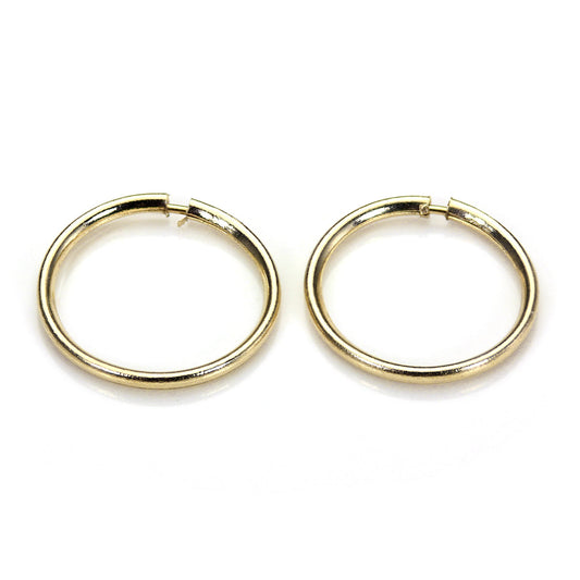 Boucles d'oreilles créoles légères en or 9 carats de 10 mm