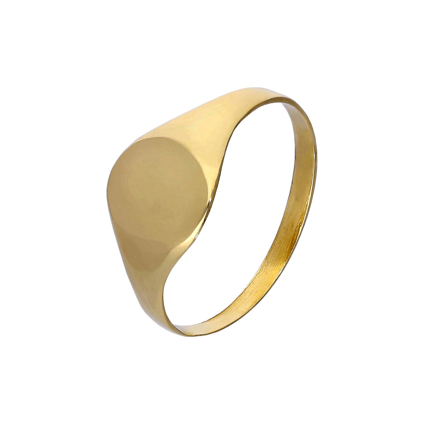 Chevalière ovale pour adolescent en or 9 carats, gravable, tailles F à M