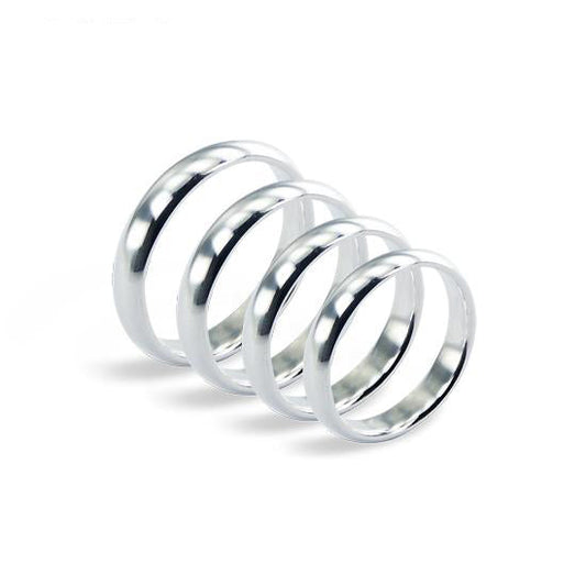 Alliance en argent sterling de 4 mm fabriquée à la main