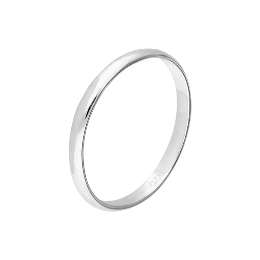 Alliance simple en argent sterling de 2 mm