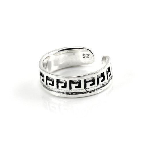 Bague d'orteil à motif géométrique en argent sterling de 5 mm