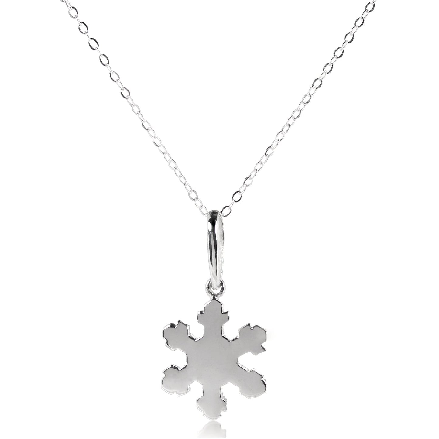 Pendentif flocon de neige de Noël en argent sterling