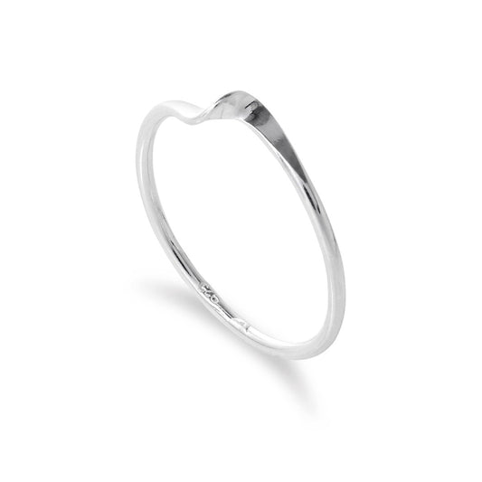 Bague empilable en argent sterling 1 mm avec simple torsion - Taille IU