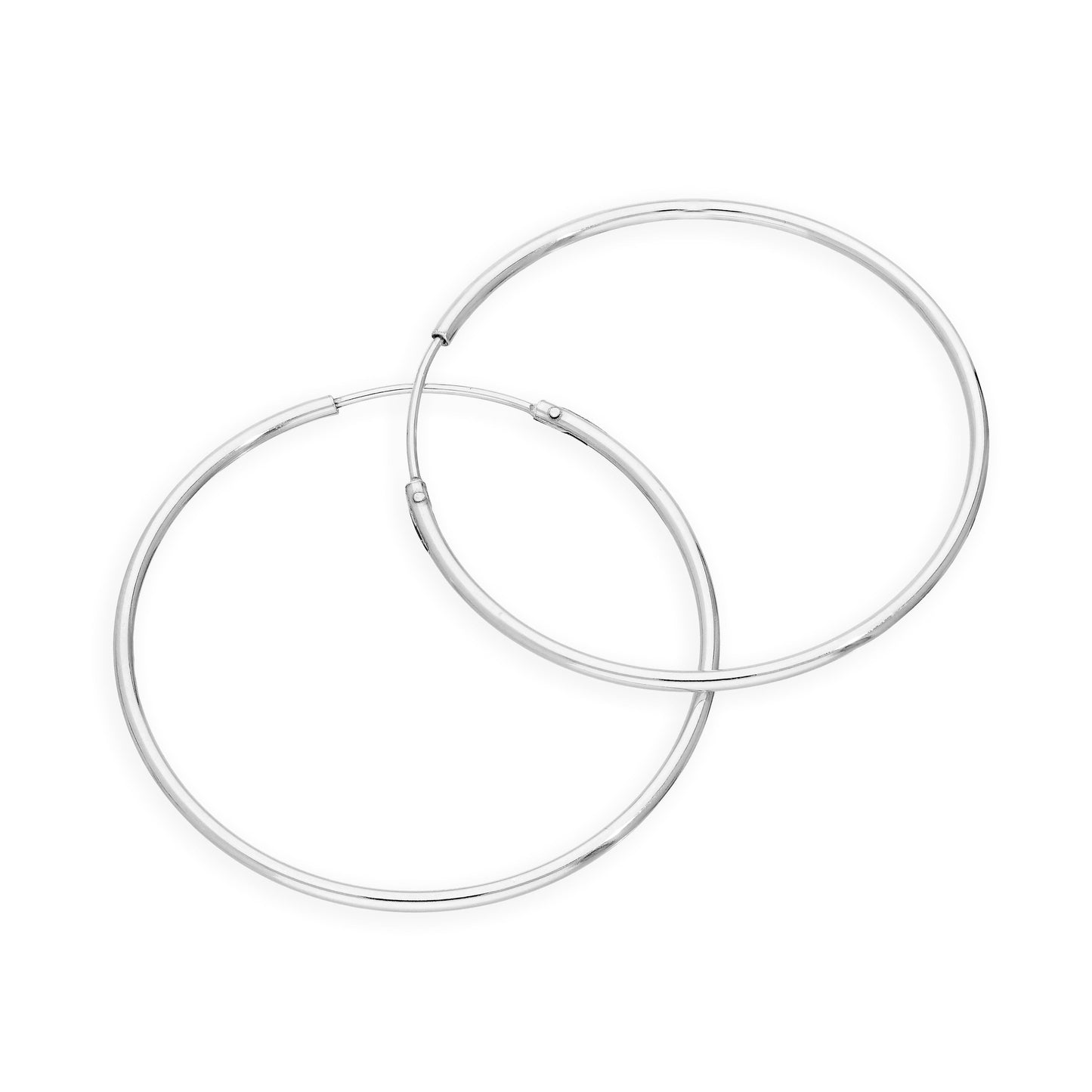 Boucles d'oreilles créoles en argent sterling