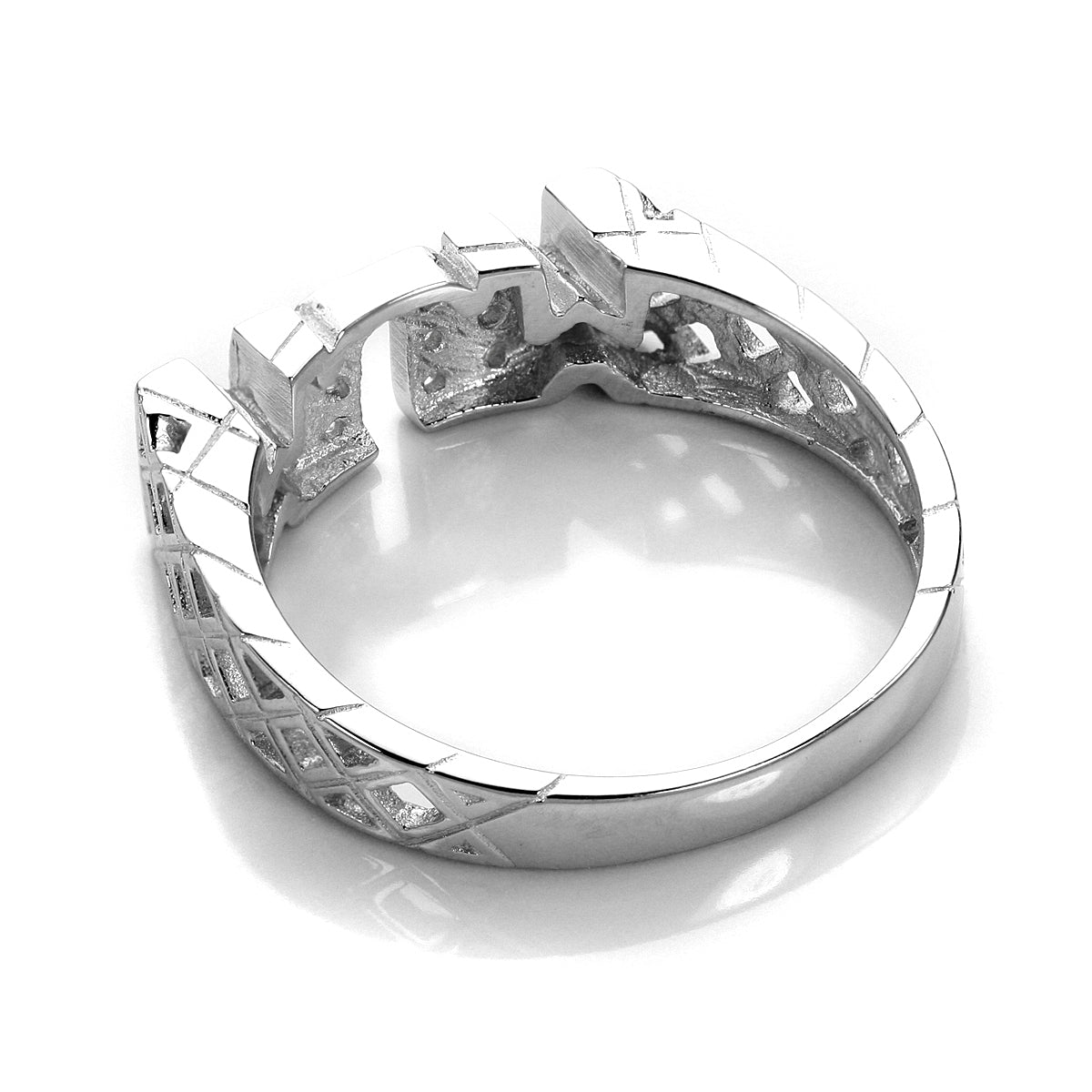 Bague maman en argent sterling avec zircone cubique transparent