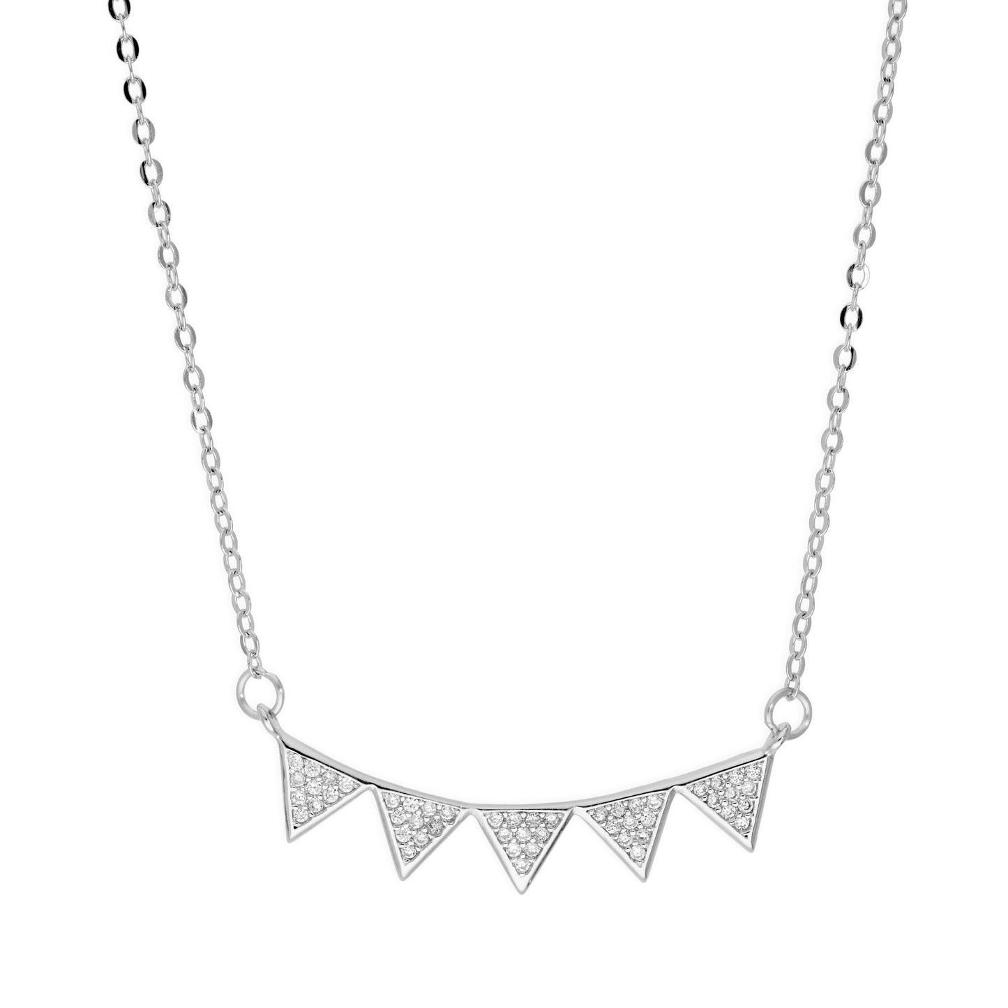 Collier en argent sterling et cristal CZ transparent