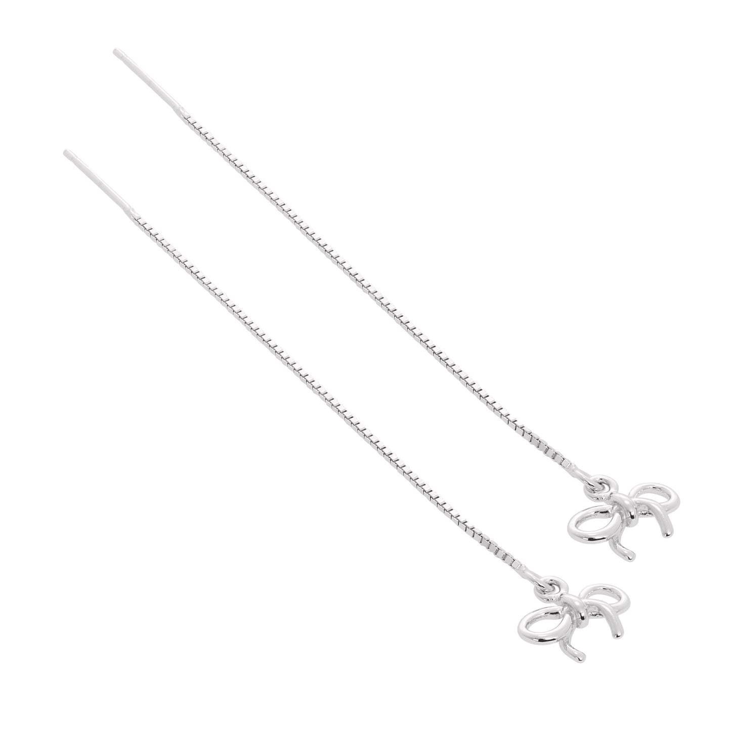 Boucles d'oreilles à enfiler en argent sterling avec nœud