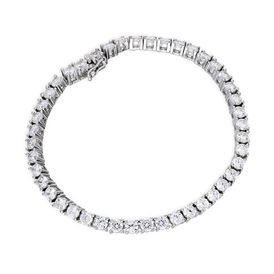 Bracelet tennis en argent sterling et cristal CZ transparent