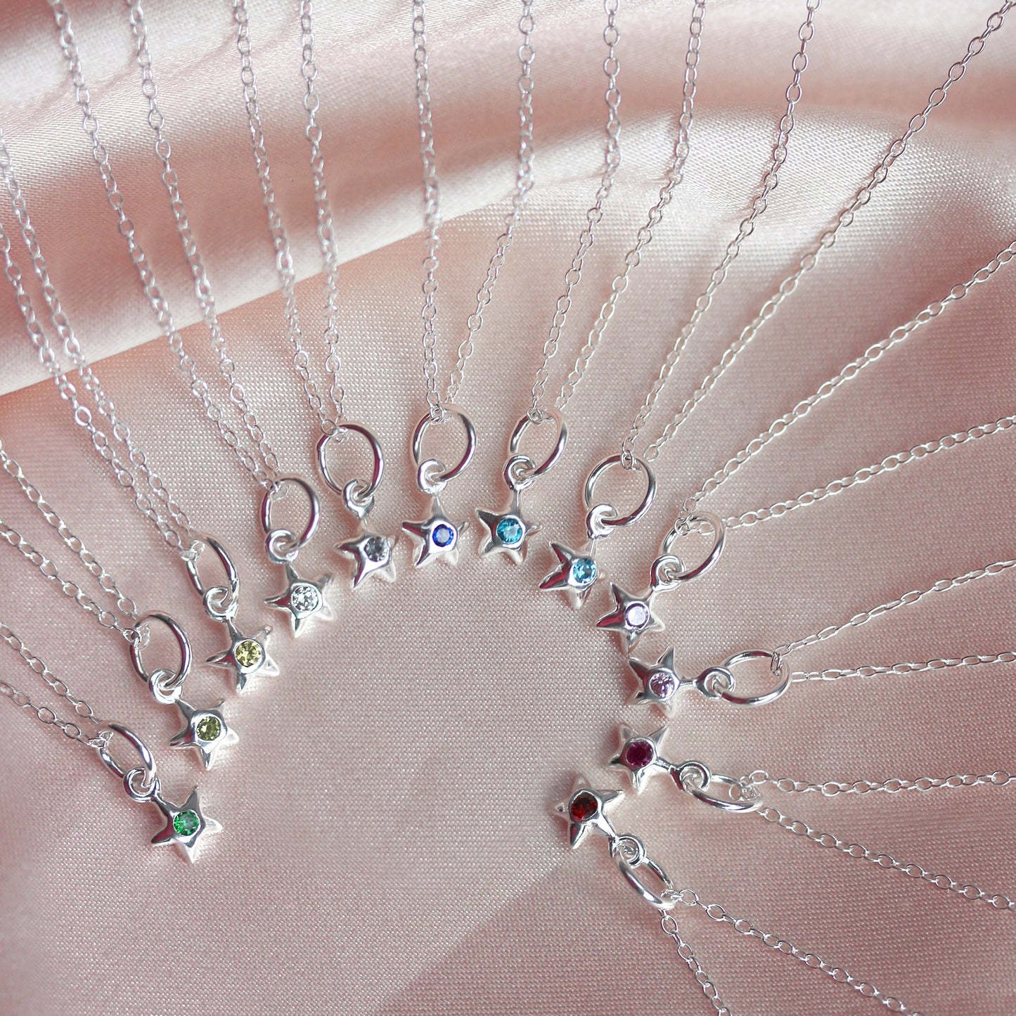 Bracelet de cheville Belcher en argent sterling fin avec breloque étoile en cristal CZ - 25,4 cm