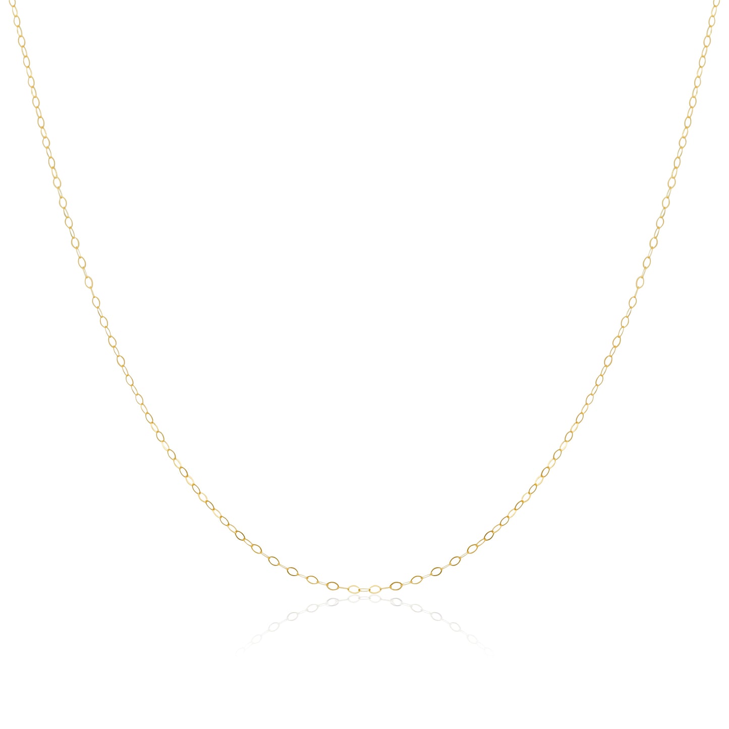 Chaîne légère en or 9 carats de 40 à 50 cm